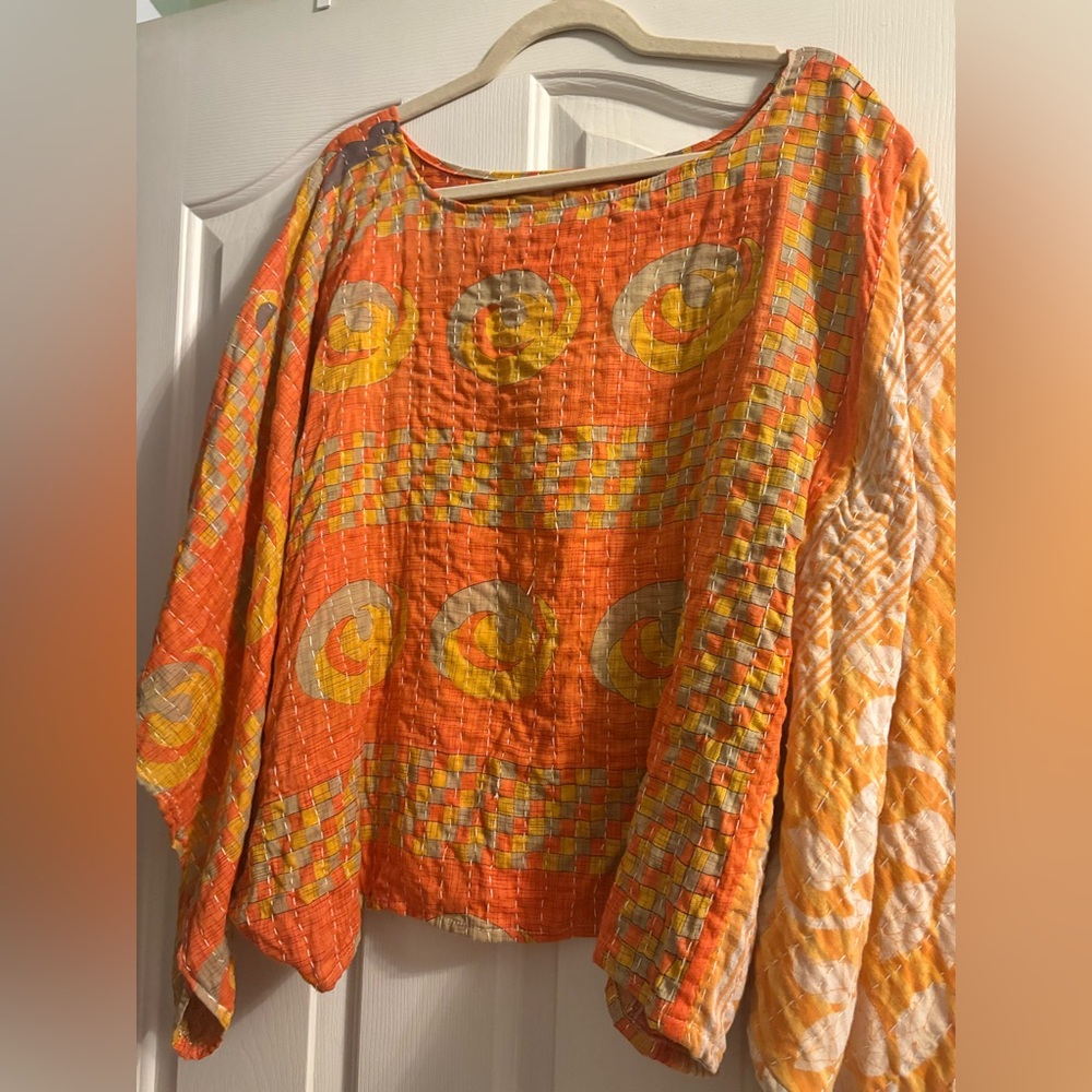 EUC Kantha top never worn one size